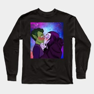 Beastboy and Raven Long Sleeve T-Shirt